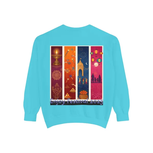 Diwali_2025_Unisex_Sweatshirt_Lagoon_Blue